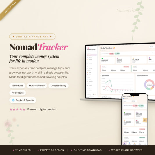 NomadTracker – Budget & Expense Tracker for Digital Nomads & Couples