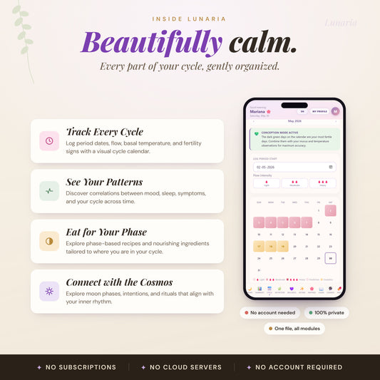 Lunaria – Hormone & Cycle Tracker App for Every Life Stage