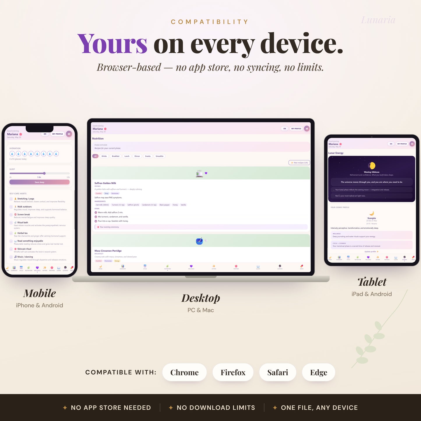 Lunaria – Hormone & Cycle Tracker App for Every Life Stage
